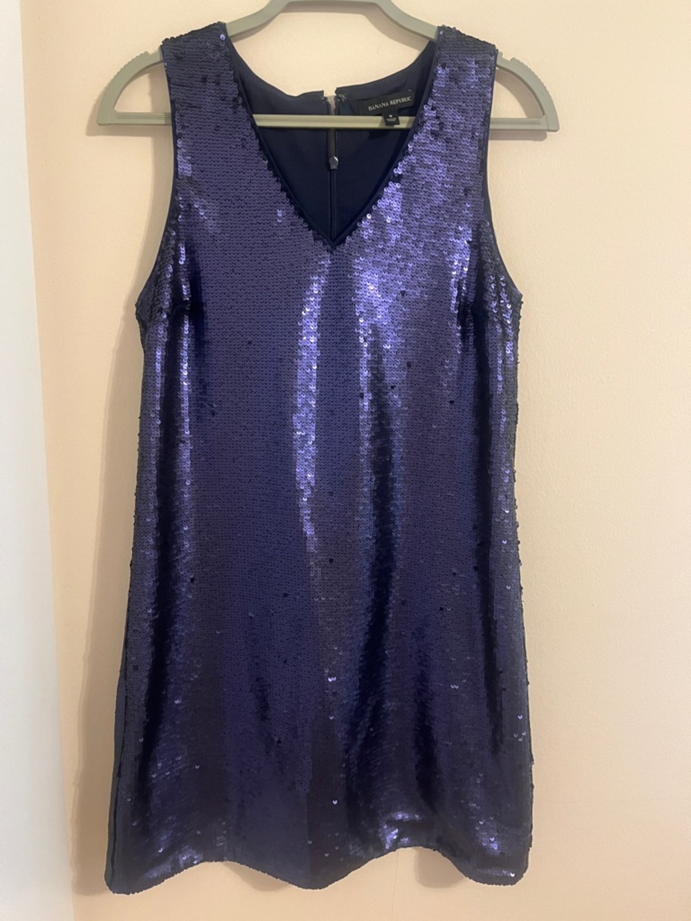 Banana Republic dark eggplant Sequin V-Neck Dress
